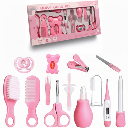 Premium 13-in-1 Newborn & Infant Grooming Kit - Complete Baby Care Essentials Set with Digital Thermometer & Aspirator