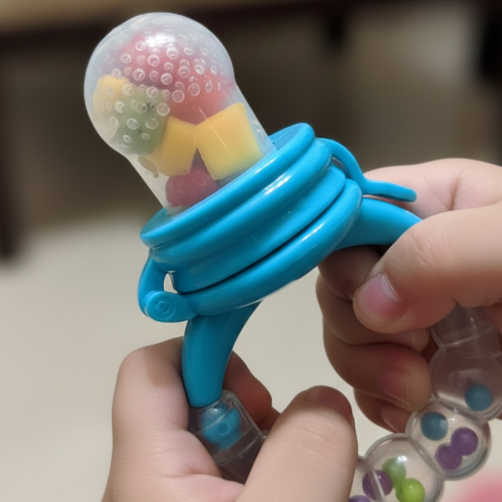 Premium Baby Fruit Feeder Pacifier & Teether (Choosni) - BPA-Free Silicone, Teething Pain Relief for Babies 3+ Months