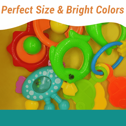 Newborn Baby Toys - Rattle Set for Infants 6 Months & Above - Essential Sound Making Baby Toy Gift Box