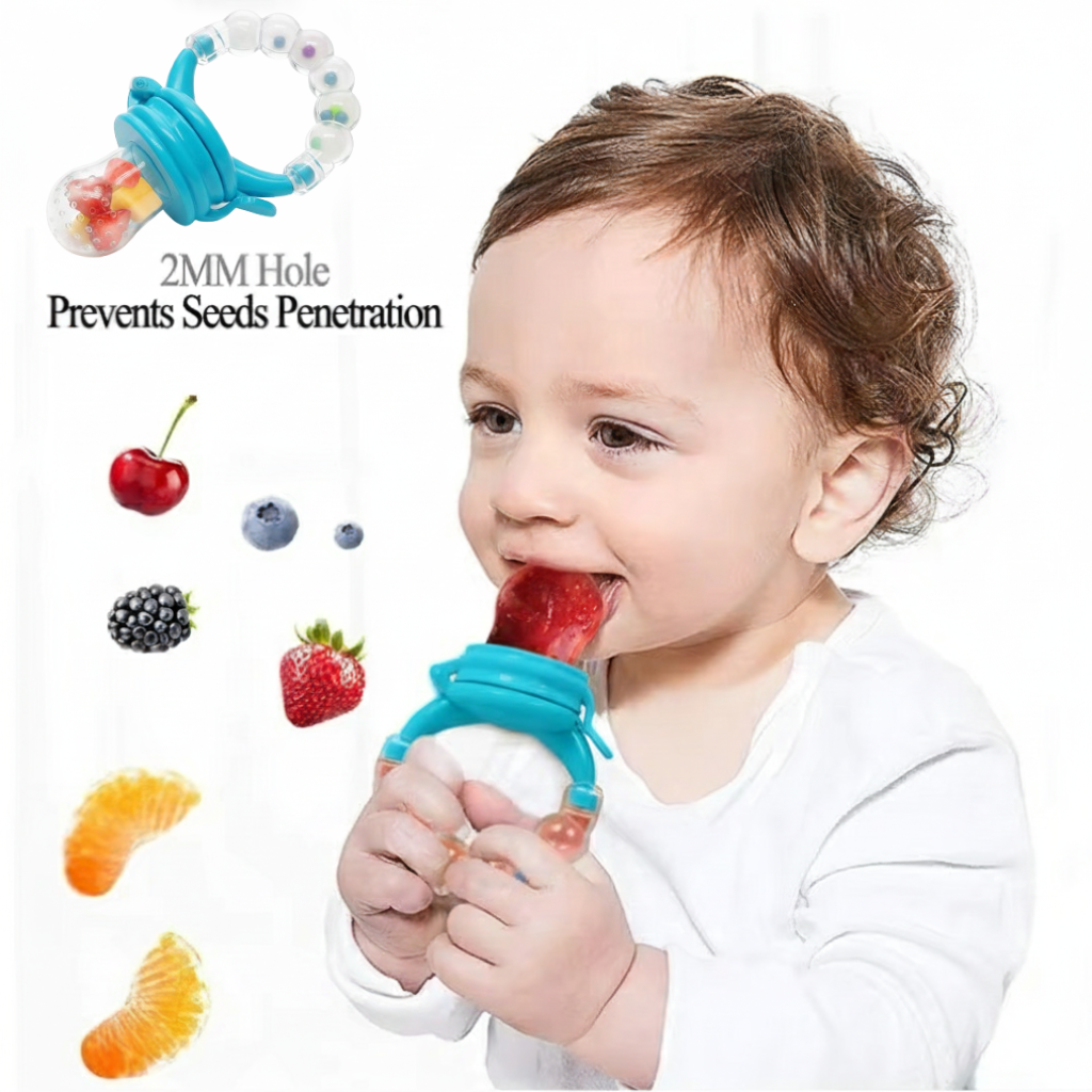 Premium Baby Fruit Feeder Pacifier & Teether (Choosni) - BPA-Free Silicone, Teething Pain Relief for Babies 3+ Months
