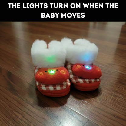 Premium Baby Winter Booties - Adorable 3D Bear Soft Bottom Newborn Infant Shoes (0-12 Months) - Anti-Slip Fleece-Lined Warm Slippers