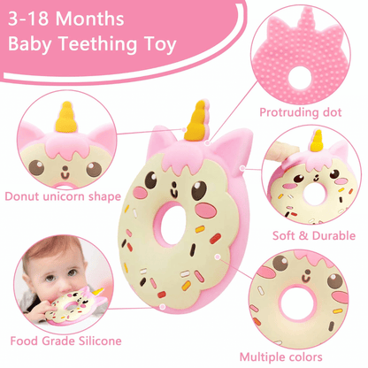 Infant Teether & Newborn Teething Toy | Soft Silicone Panda Steering Wheel for Infants (BPA-Free)