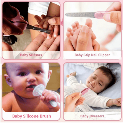 Premium 13-in-1 Newborn & Infant Grooming Kit - Complete Baby Care Essentials Set with Digital Thermometer & Aspirator