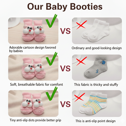 Premium Newborn Knitted Booties - Cute 3D Bear Soft Bottom Winter Shoes for Babies (0-12 Months)