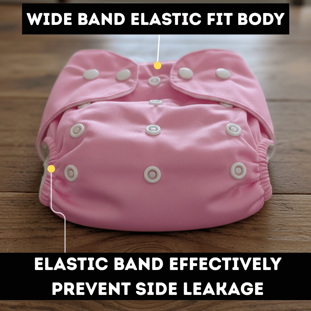Leak-Proof Reusable Cloth Diapers - Ultra Soft Washable Nappy for Newborns & Infants (Rash-Free)