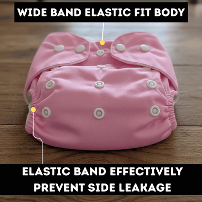 Leak-Proof Reusable Cloth Diapers - Ultra Soft Washable Nappy for Newborns & Infants (Rash-Free)