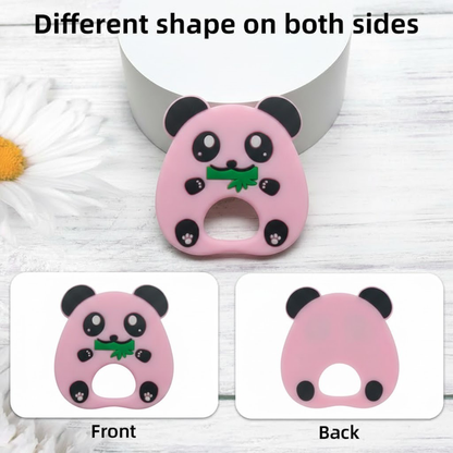 Infant Teether & Newborn Teething Toy | Soft Silicone Panda Steering Wheel for Infants (BPA-Free)