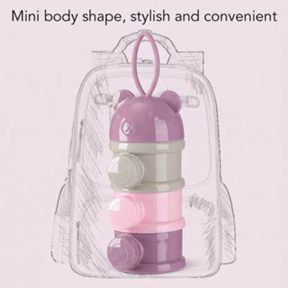 3-Layer Baby Milk Powder Container - Airtight Formula Dispenser & Storage Box for Travel