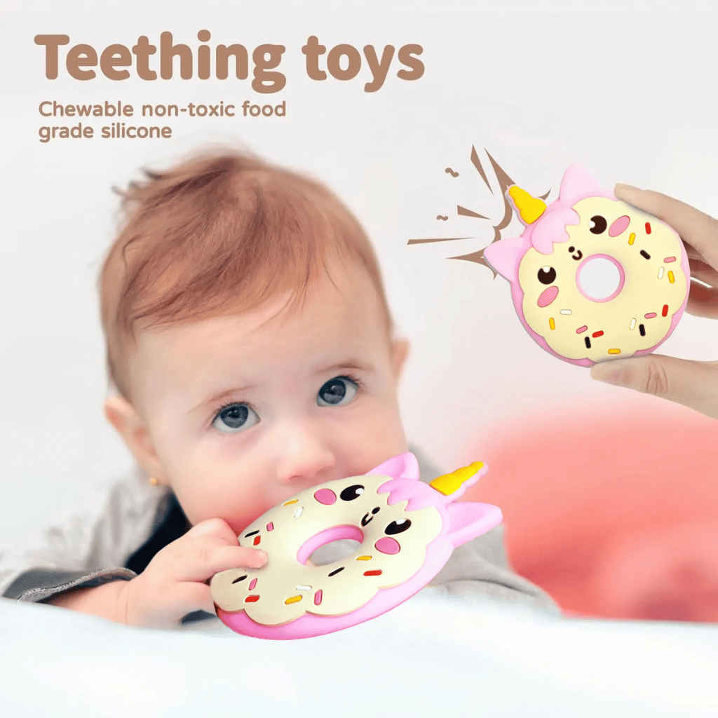Infant Teether & Newborn Teething Toy | Soft Silicone Panda Steering Wheel for Infants (BPA-Free)