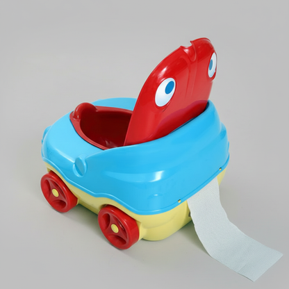 3-in-1 Car Style Baby Potty Trainer with Removable Tray - Durable & Washable Kids Potty Seat (Bachon Ki Potty)