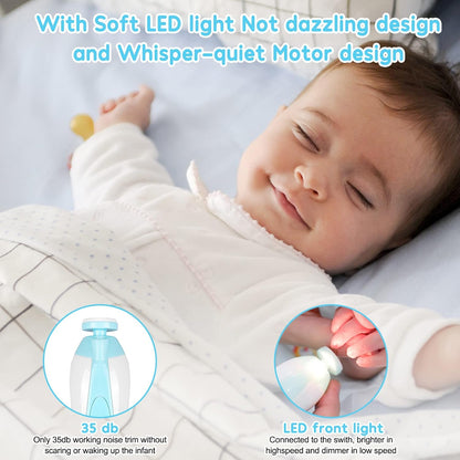 6-in-1 Safe Baby Electric Nail Trimmer & Nail Filer for Newborns to Adults