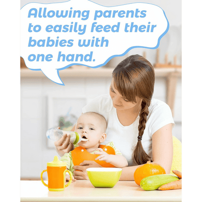 Silicone Spoon Feeder for Infants - Mess-Free Squeeze Bottle Feeding Spoon for Rice Cereal & Purees - BPA-Free Food Grade Silicone