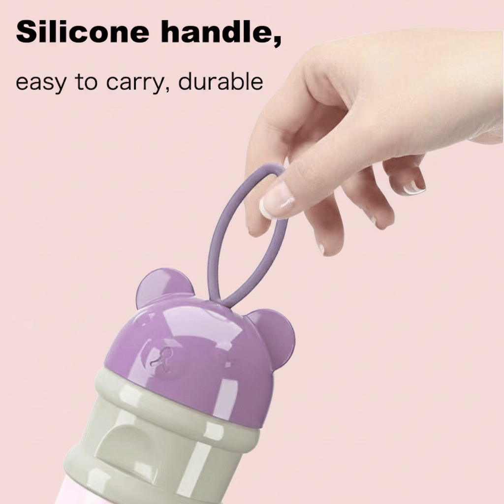 3-Layer Baby Milk Powder Container - Airtight Formula Dispenser & Storage Box for Travel