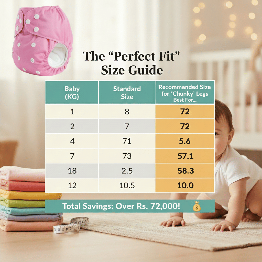 Leak-Proof Reusable Cloth Diapers - Ultra Soft Washable Nappy for Newborns & Infants (Rash-Free)