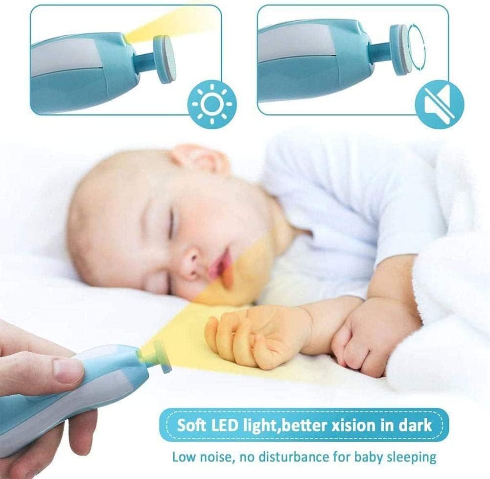 6-in-1 Safe Baby Electric Nail Trimmer & Nail Filer for Newborns to Adults