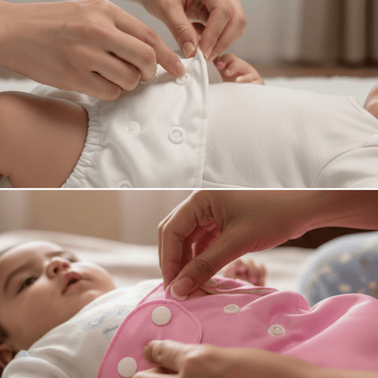 Leak-Proof Reusable Cloth Diapers - Ultra Soft Washable Nappy for Newborns & Infants (Rash-Free)