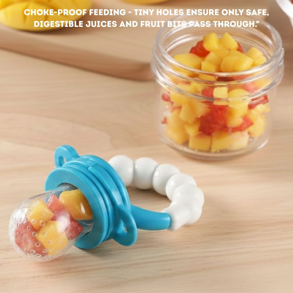 Premium Baby Fruit Feeder Pacifier & Teether (Choosni) - BPA-Free Silicone, Teething Pain Relief for Babies 3+ Months