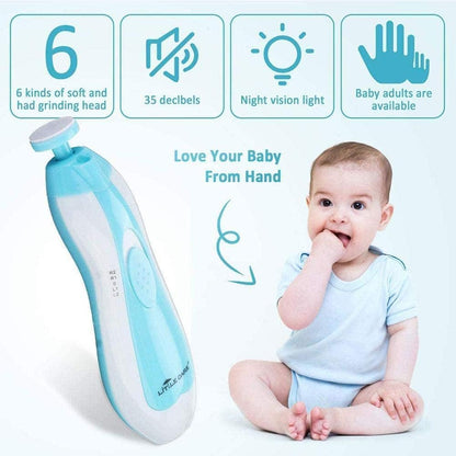 6-in-1 Safe Baby Electric Nail Trimmer & Nail Filer for Newborns to Adults