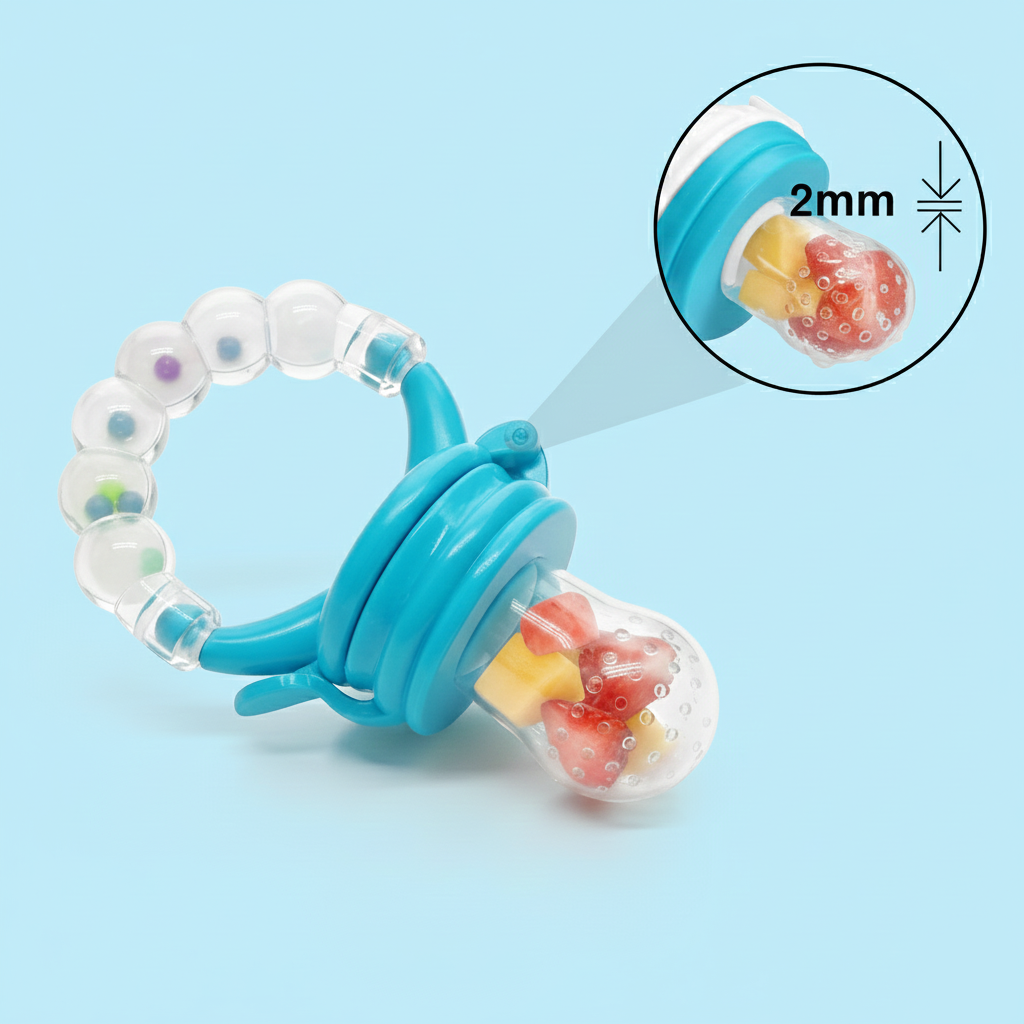 Premium Baby Fruit Feeder Pacifier & Teether (Choosni) - BPA-Free Silicone, Teething Pain Relief for Babies 3+ Months